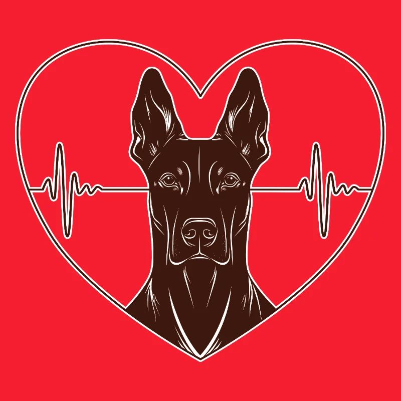Herz Dobermann Design – Rust Look