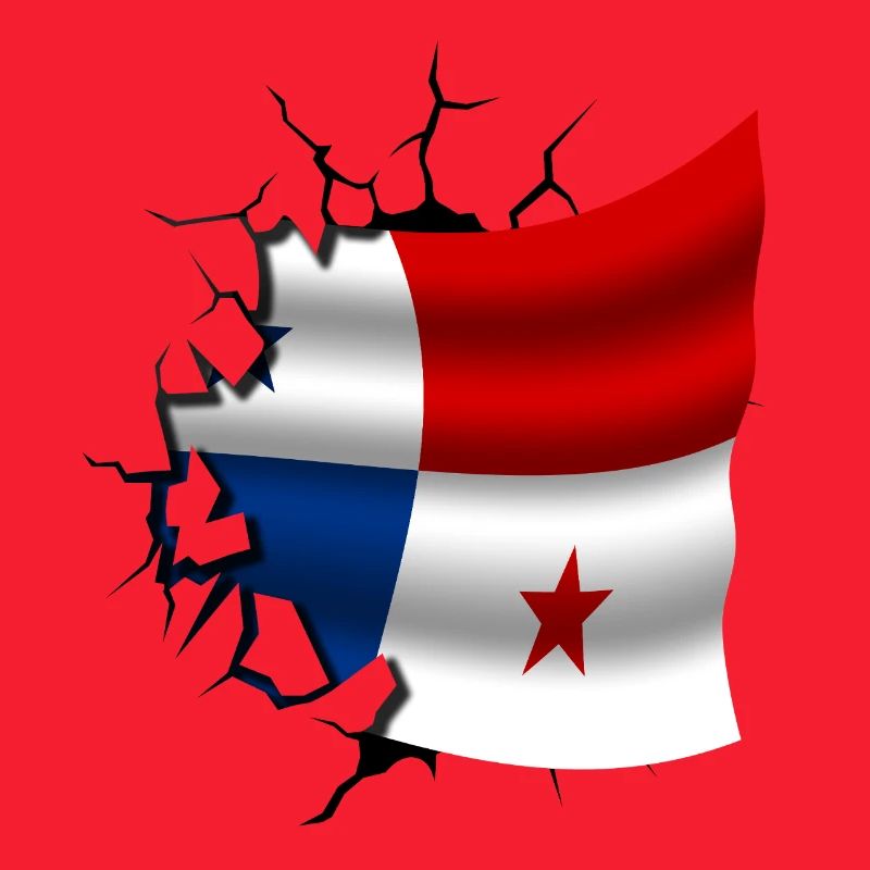 Drapeau du Panama - Panama - Drapeau Broken Design