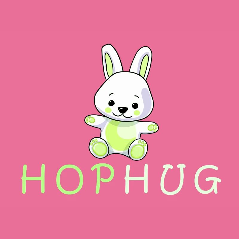 conception de baiser de main de lapin aimant