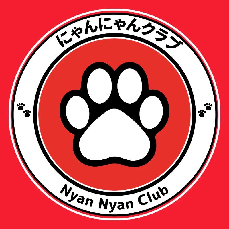 Conception de logo Nyan patte de chat mignon