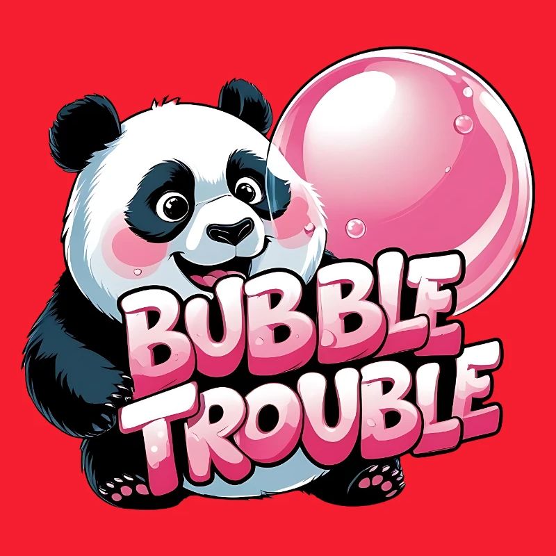 Niedlicher Panda mit Bubble-Torte
