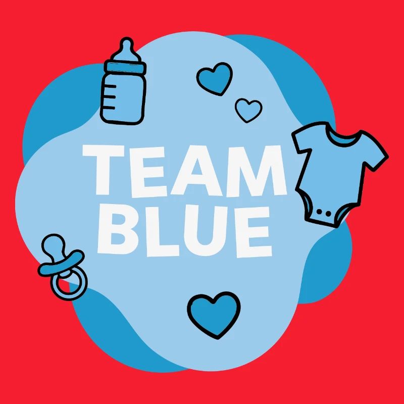 Team Blue Baby Shower Design