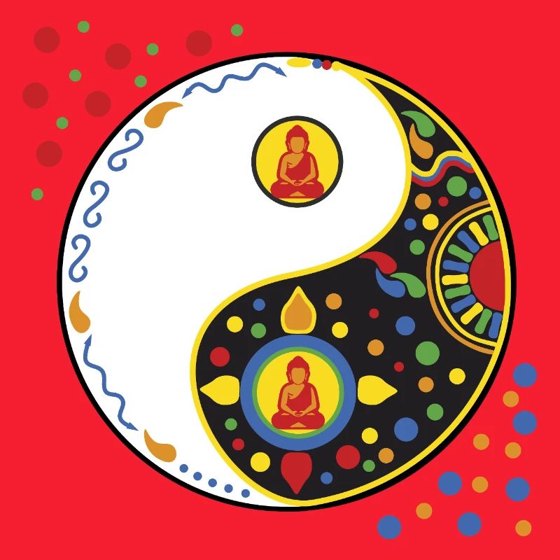 Yin Yang Tao mit Buddha