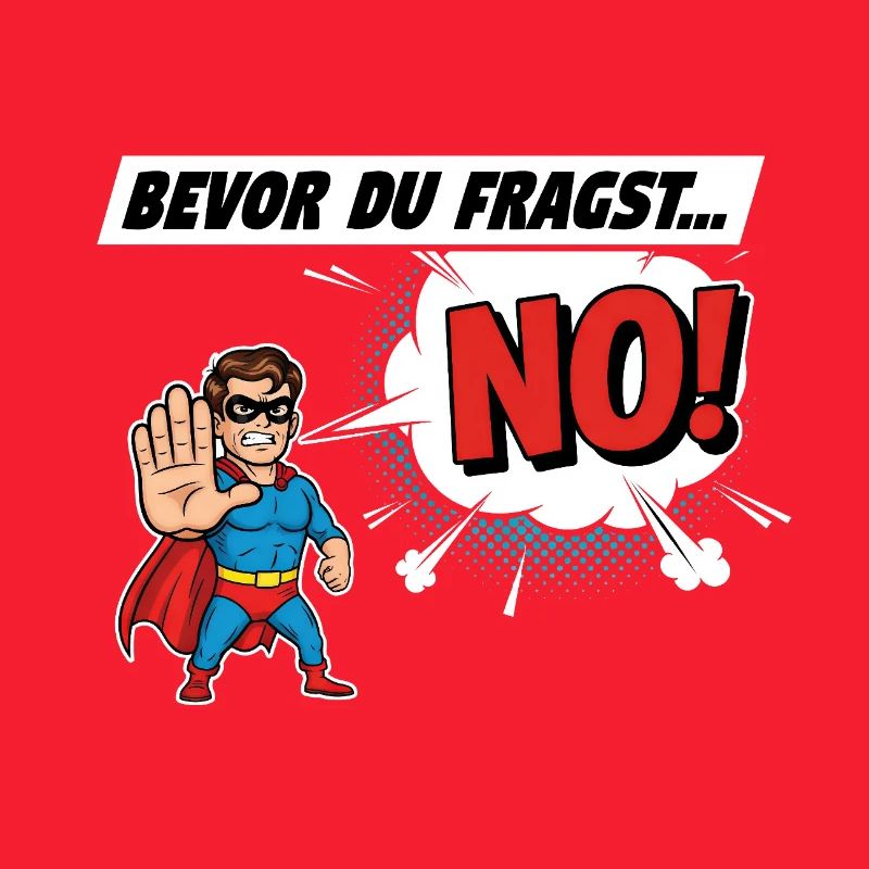Superheldischer Warnhinweis Comic Design