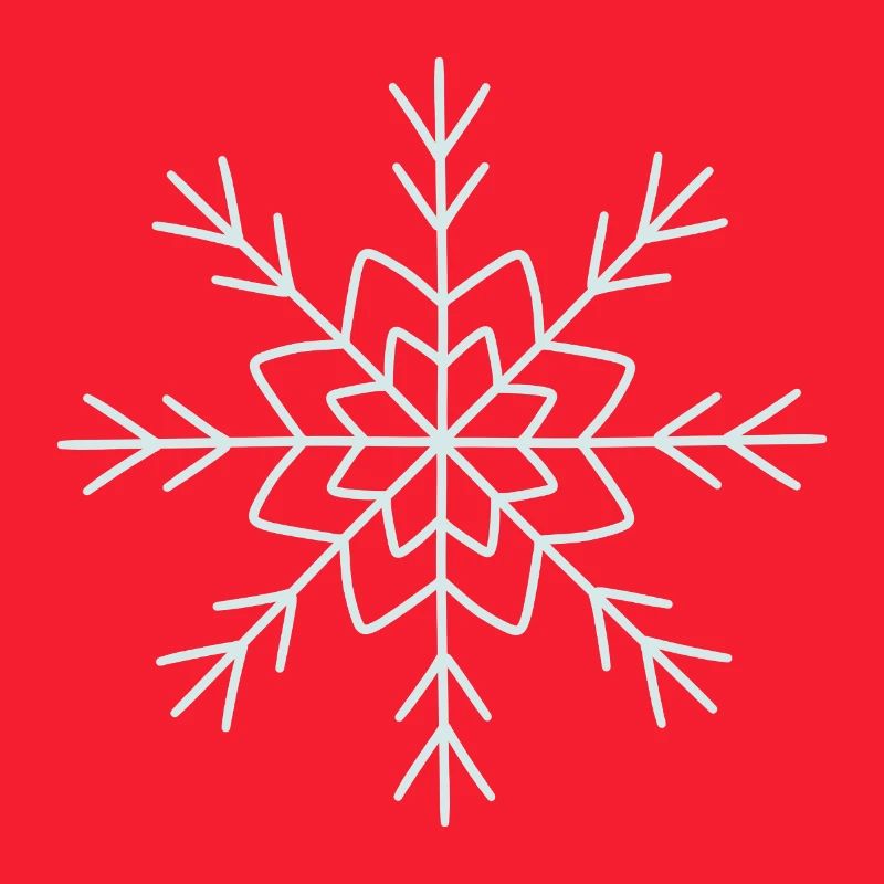 Conception artistique complexe de ligne de flocon de neige