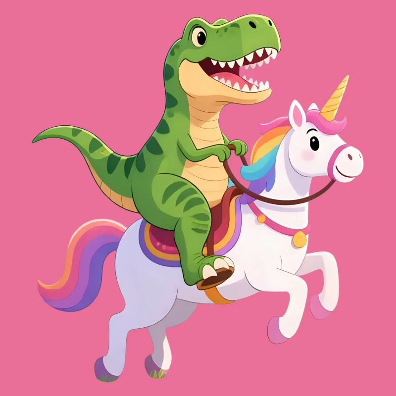 T-Rex auf Einhorn – Fantasy Clash