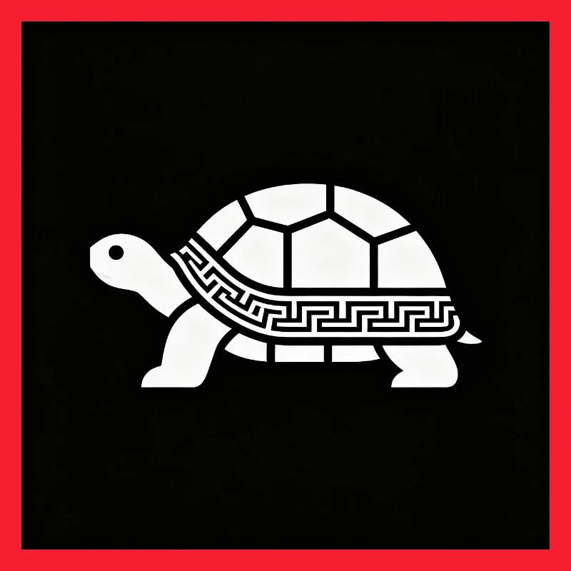 Geometrische Schildkröte mit Muster