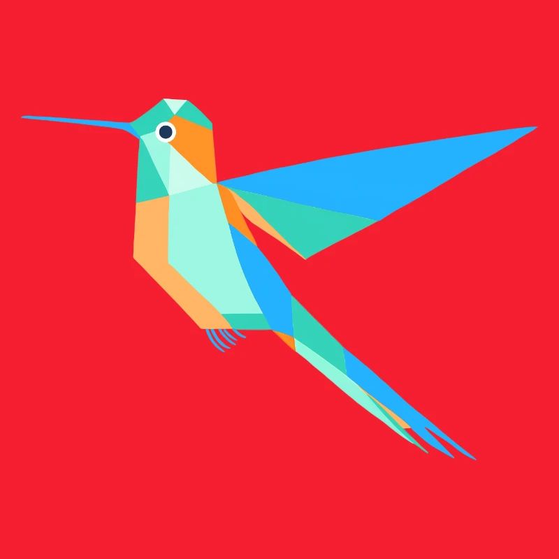 Geometrischer Kolibri Prisma-Stil