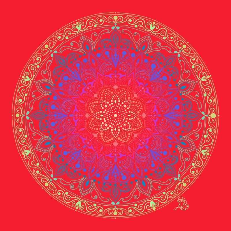 Regenbogen Mandala Fusion