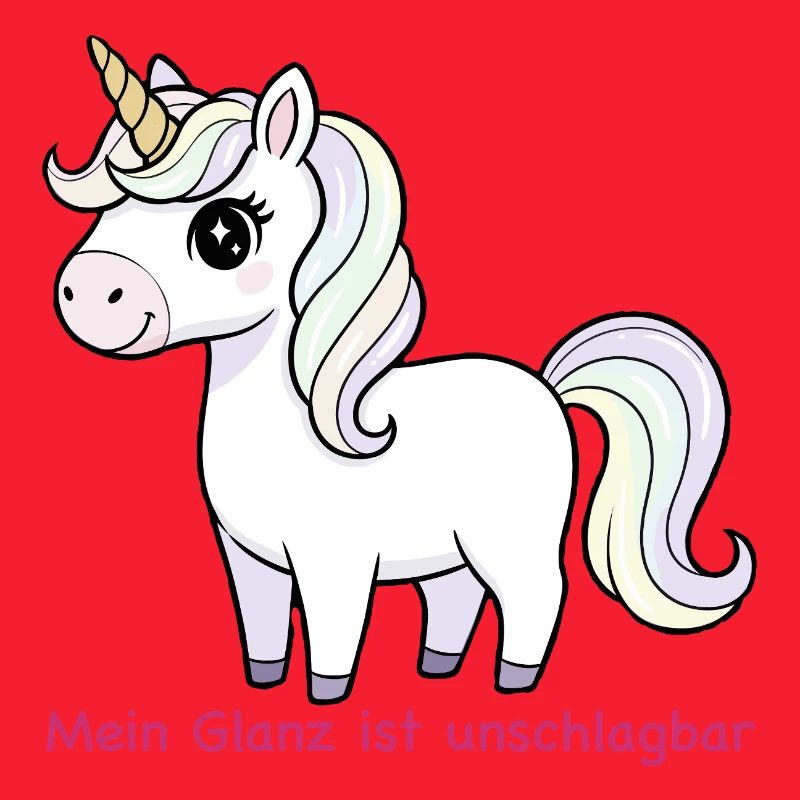 Pastell Einhorn Glanz