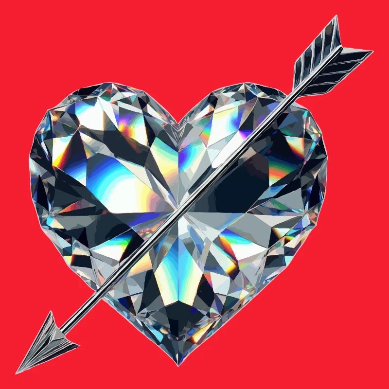 Diamantherz mit Pfeil