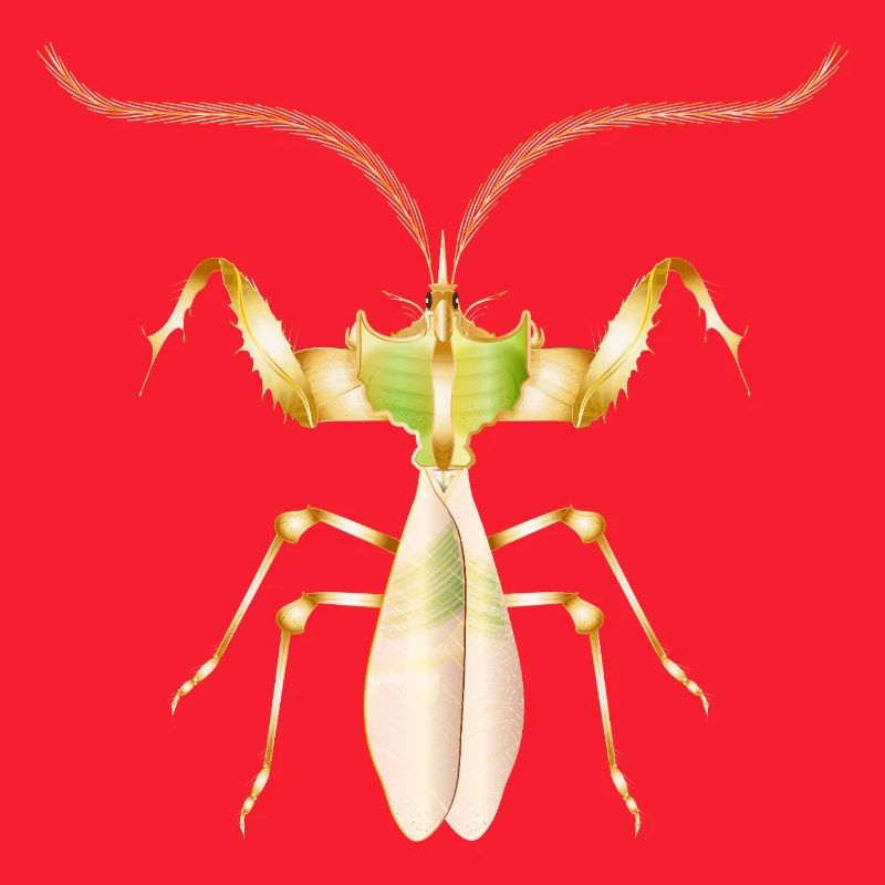 Insecte tropical doré – Fleur du diable exotique
