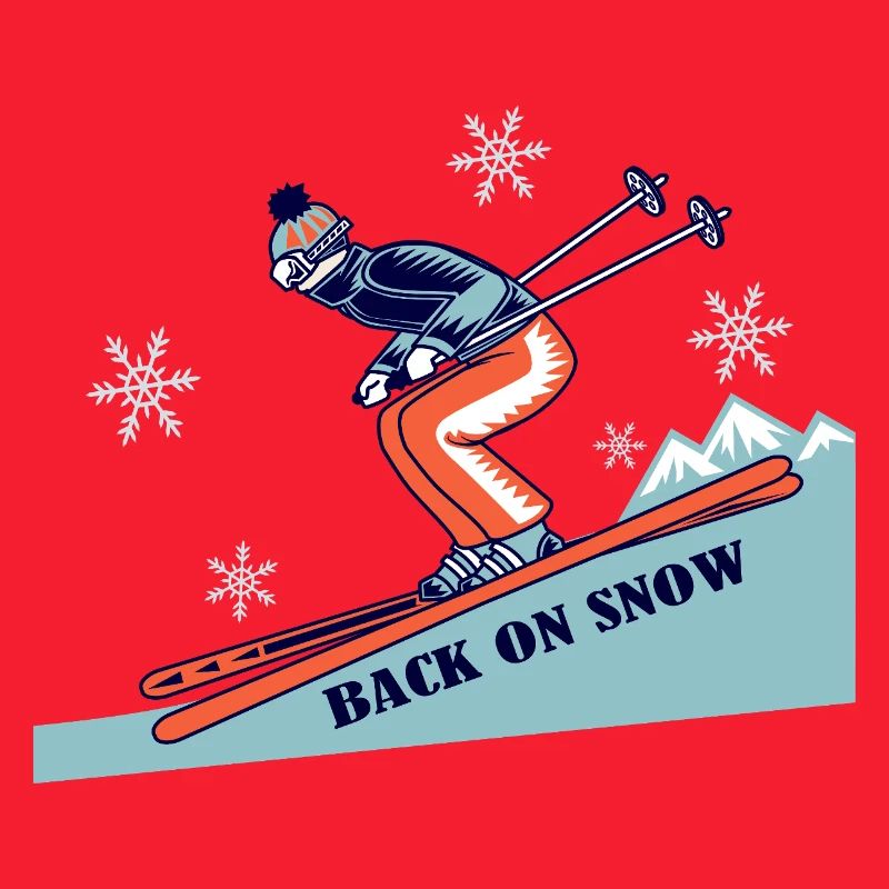 Zurück auf Schnee Retro-Skifahren
