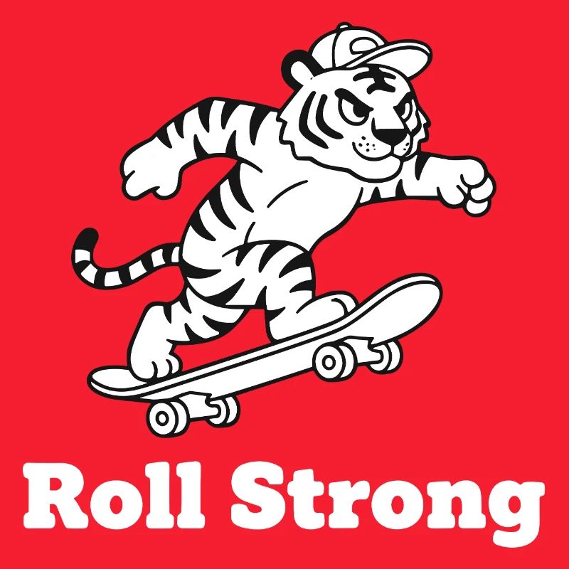 Rollender Tiger Skate Stil