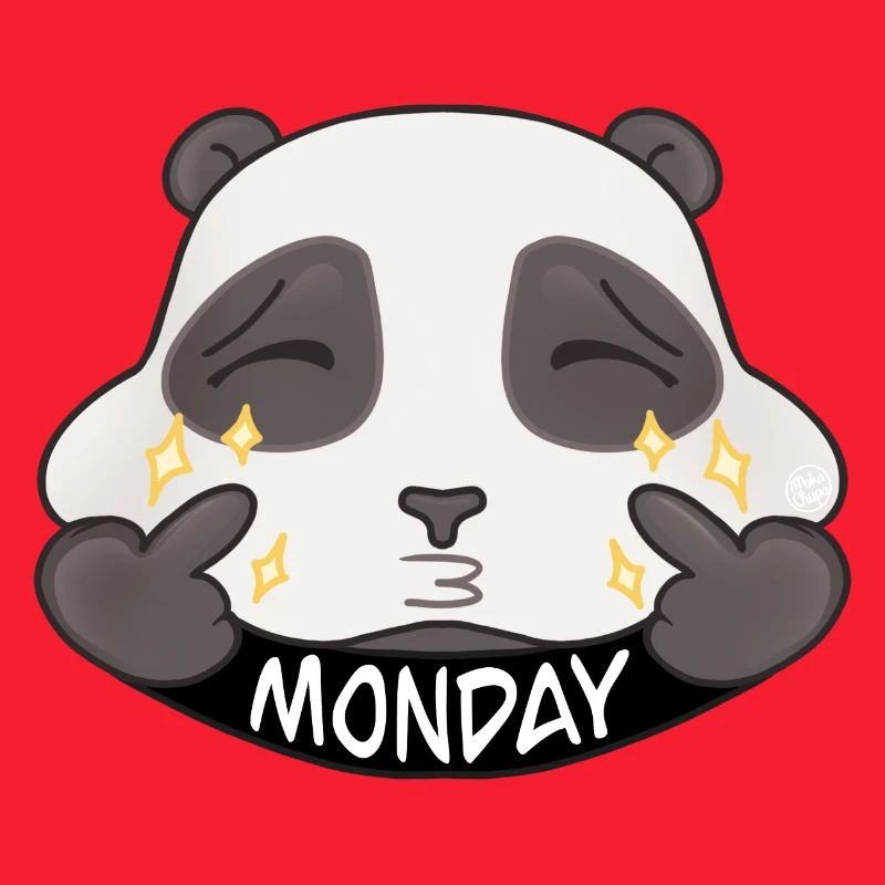 Panda Monday Cartoon Sparkle