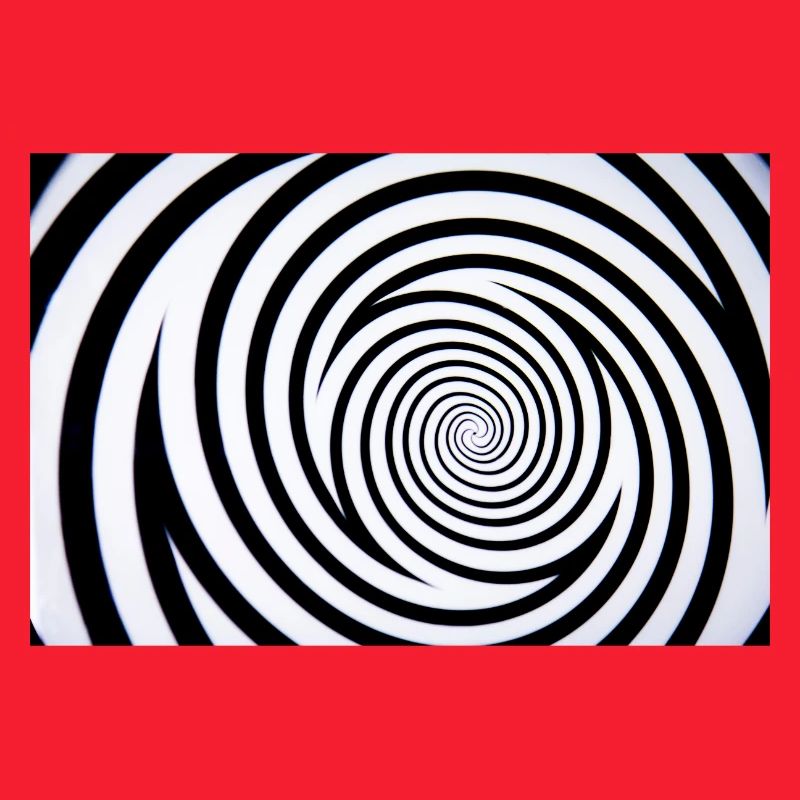 Monochrome en spirale hypnotique