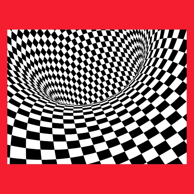 Optisch-schwarz karierter Tunnel