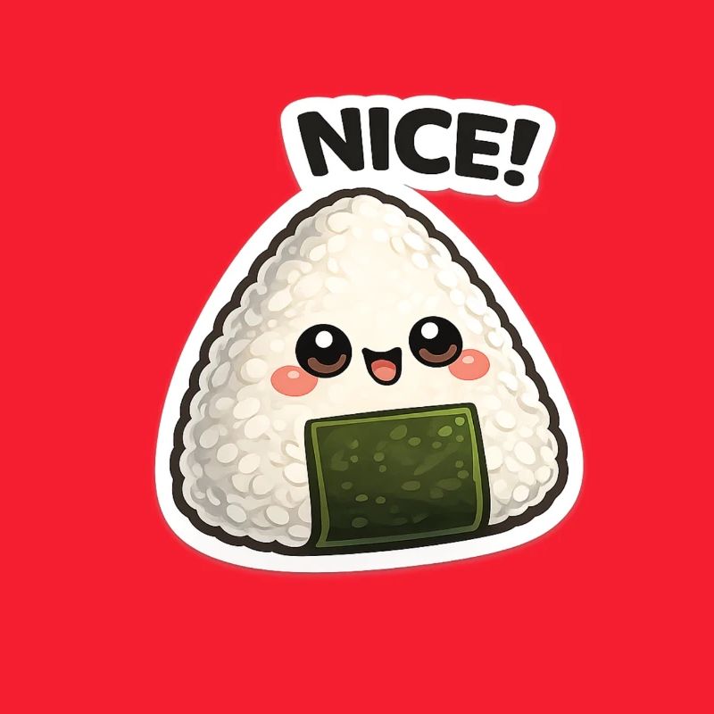 Onigiri de Kawaii avec algues