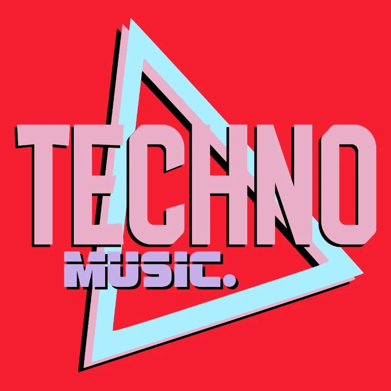 Techno Neon Retro-Logo