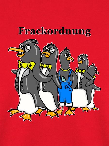 Frackordnung - Lustiger Pinguin Cartoon