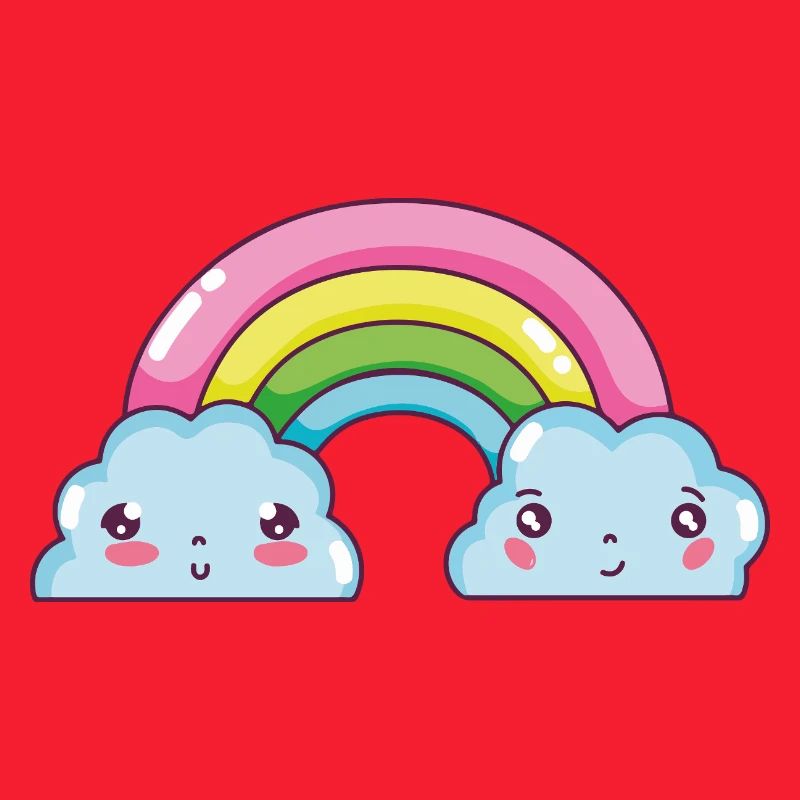 Pastell Regenbogenwolken Charm