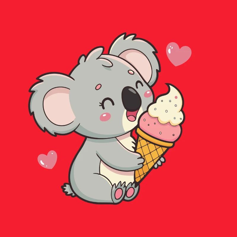 Gourmet-Koala- und Pastell-Eis