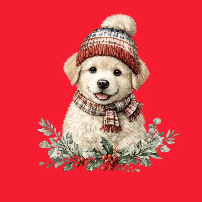 Winterpfote Hund mit Mütze
