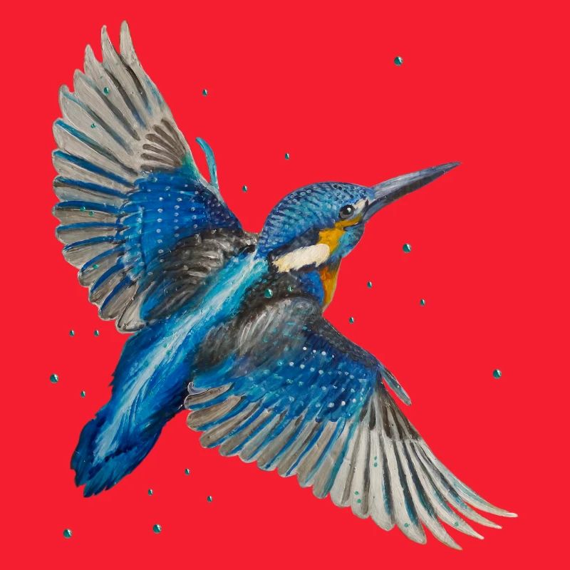 Eisvogel im Flug
