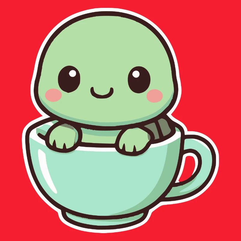 Süße Schildkröte - Kawaii Stil