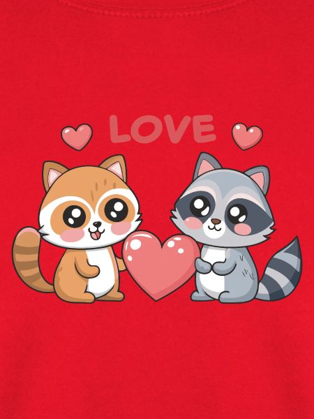 Liebe Kawaii Rotpanda und Waschbär