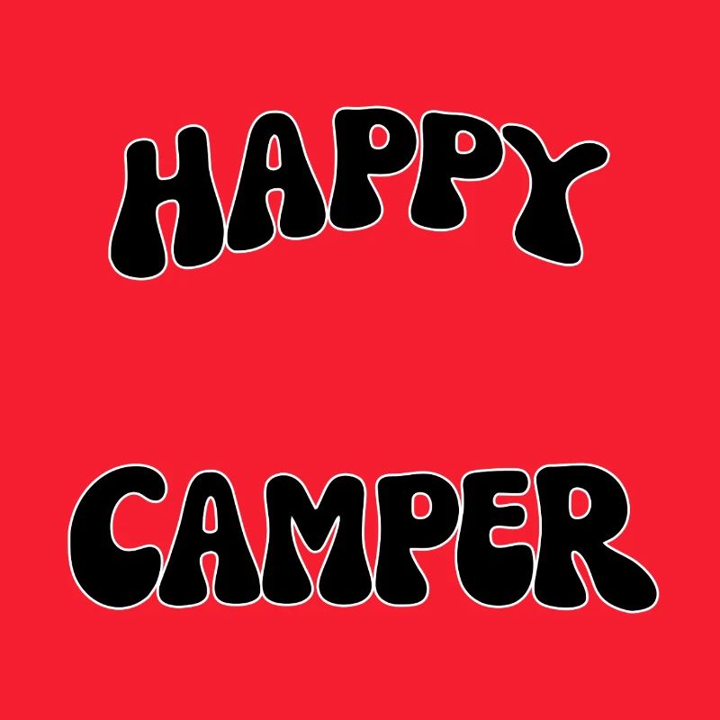 Fröhlicher Camping-Schriftzug