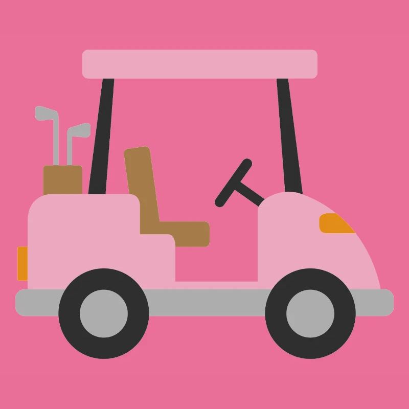 Weißer Golfwagen