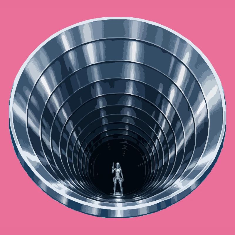 Stahltunnel mit Krieger