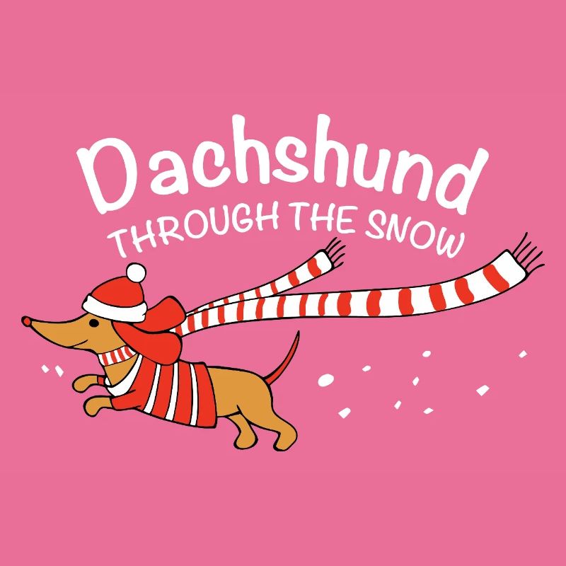 Dackel durch den Schnee