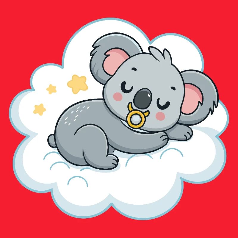Traumhafter Koala auf Schnullerwolke