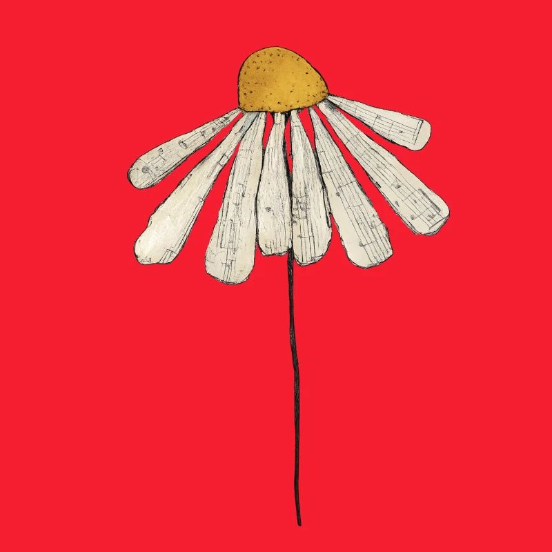 Gänseblümchen Minimal-Illustration