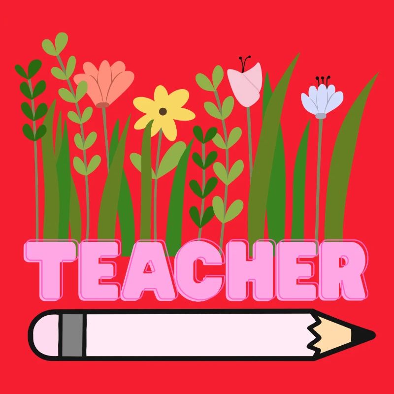 Le professeur fleurit avec un crayon