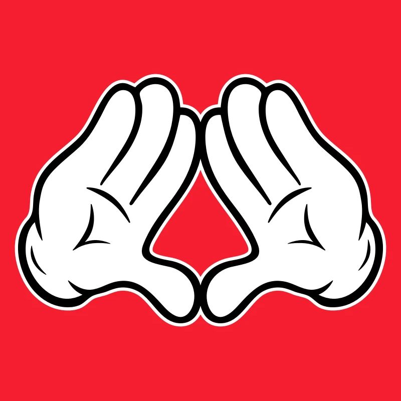 Hands Diamond Pyramid Triangle Rhombus Comic Style