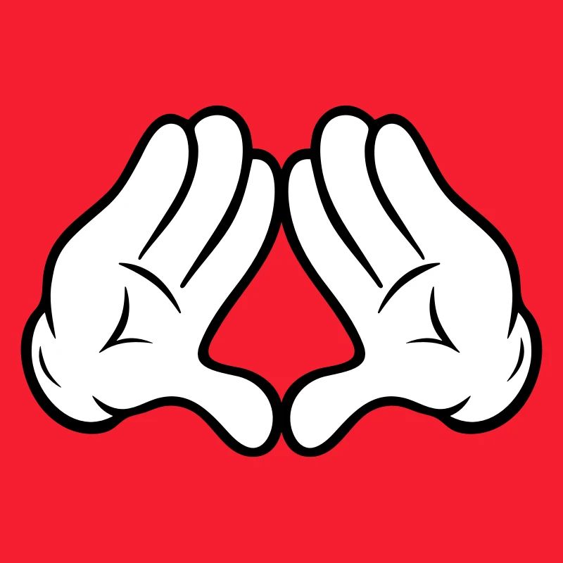 Comic Style Hands Diamond Pyramid Triangle Diamond
