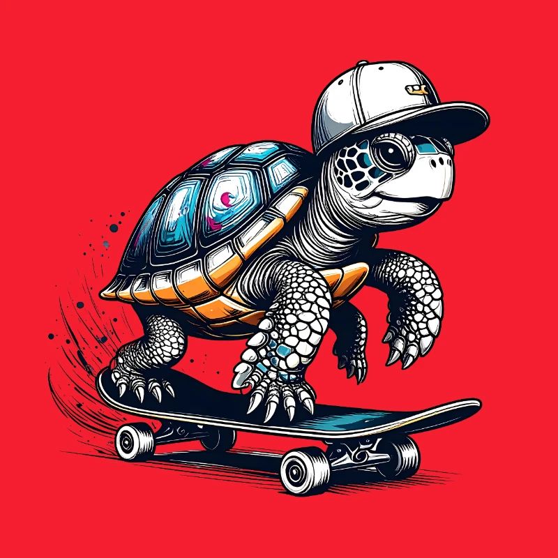 Techno Skater Schildkröte