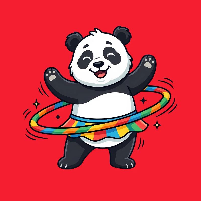 Rainbow Panda Hula-Hoop
