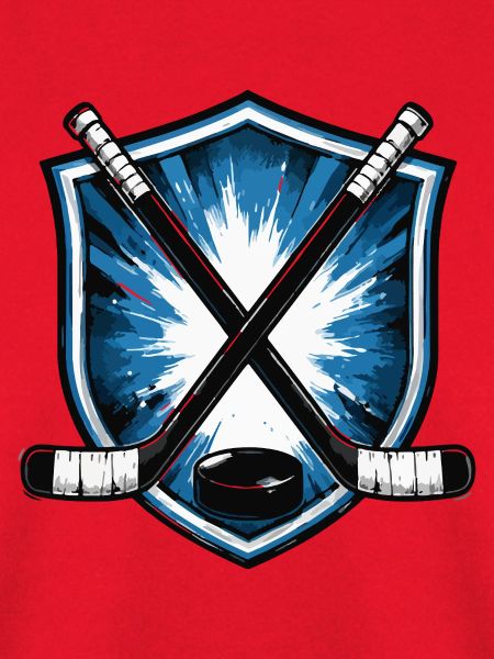 Hockey Shield mit gekreuzten Schlägern