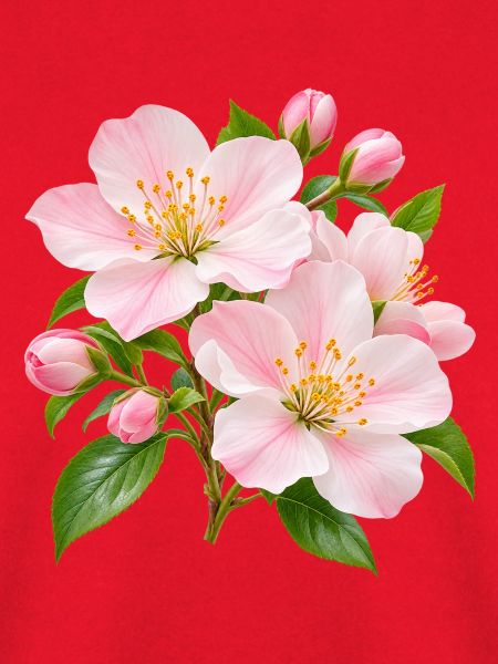 Rosa Apfelblüten-Blüten-Floral