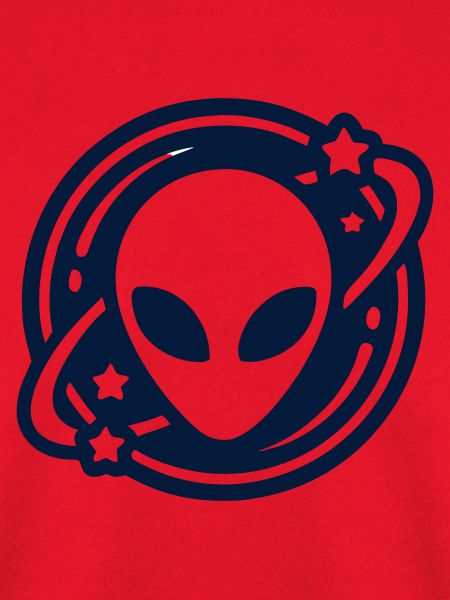 Alien Kopf Weltraum Logo