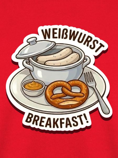 Weisswurst Frühstück Sticker Design