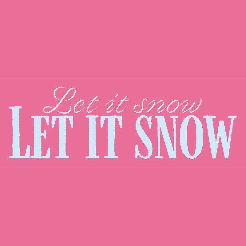 Let It Snow Script Bleu Glacé