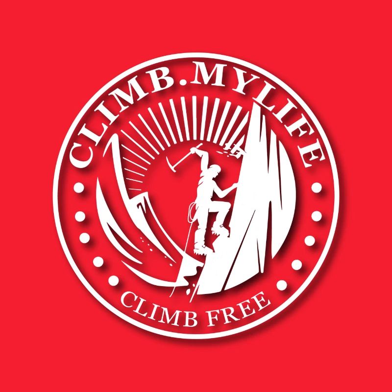 Grimpeur sur glace blanc - montée libre