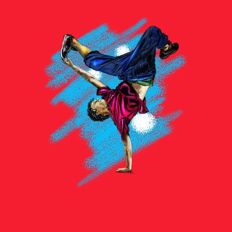 Dynamischer Streetdance Akrobatik-Design