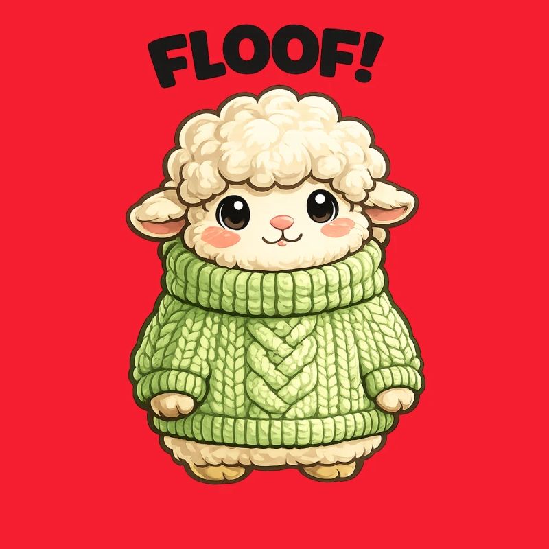 Design de pull mouton câlin