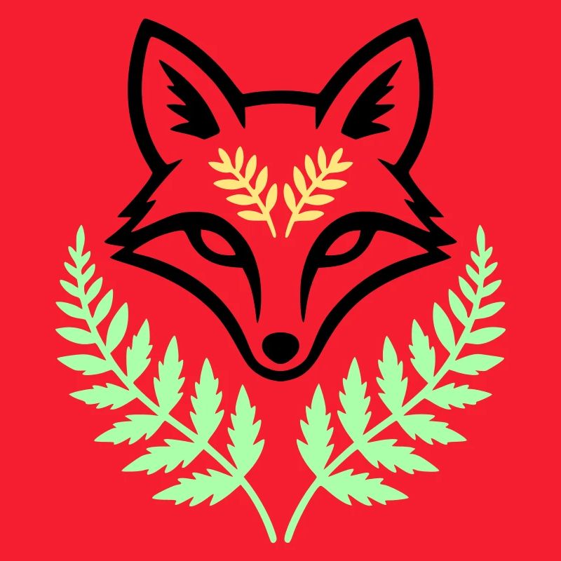 Fuchs Farn Pastell Wald Logo